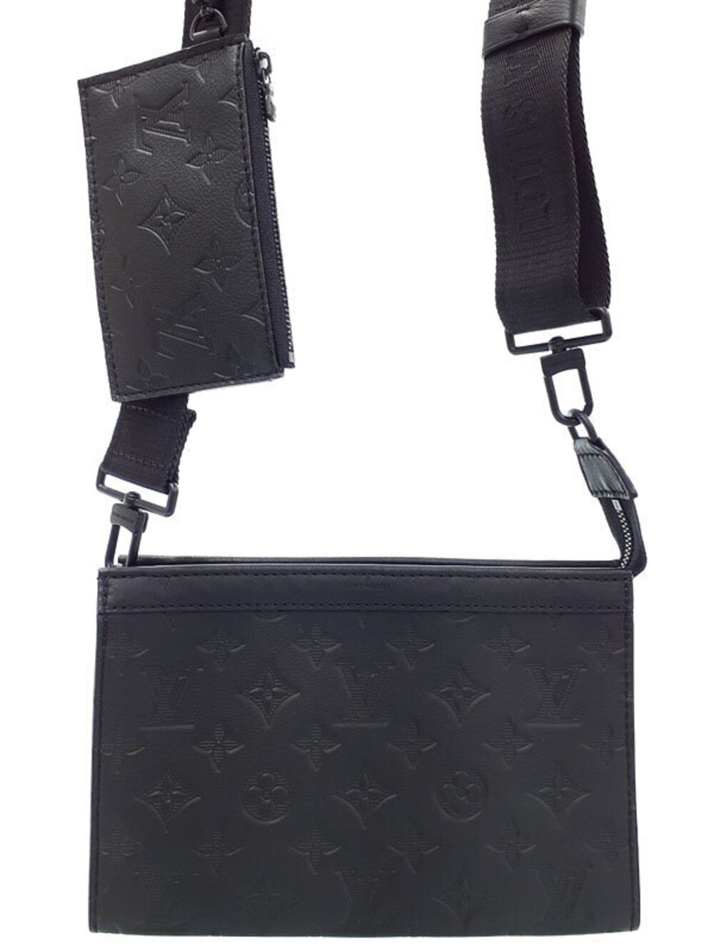 Louis Vuitton Monogram Shadow Black Gaston Wearable Wallet Shoulder Bag